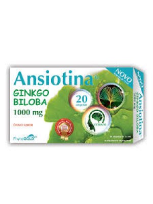 Ansiotina® Ginkgo Biloba 1000mg 20 ampolas 15ml